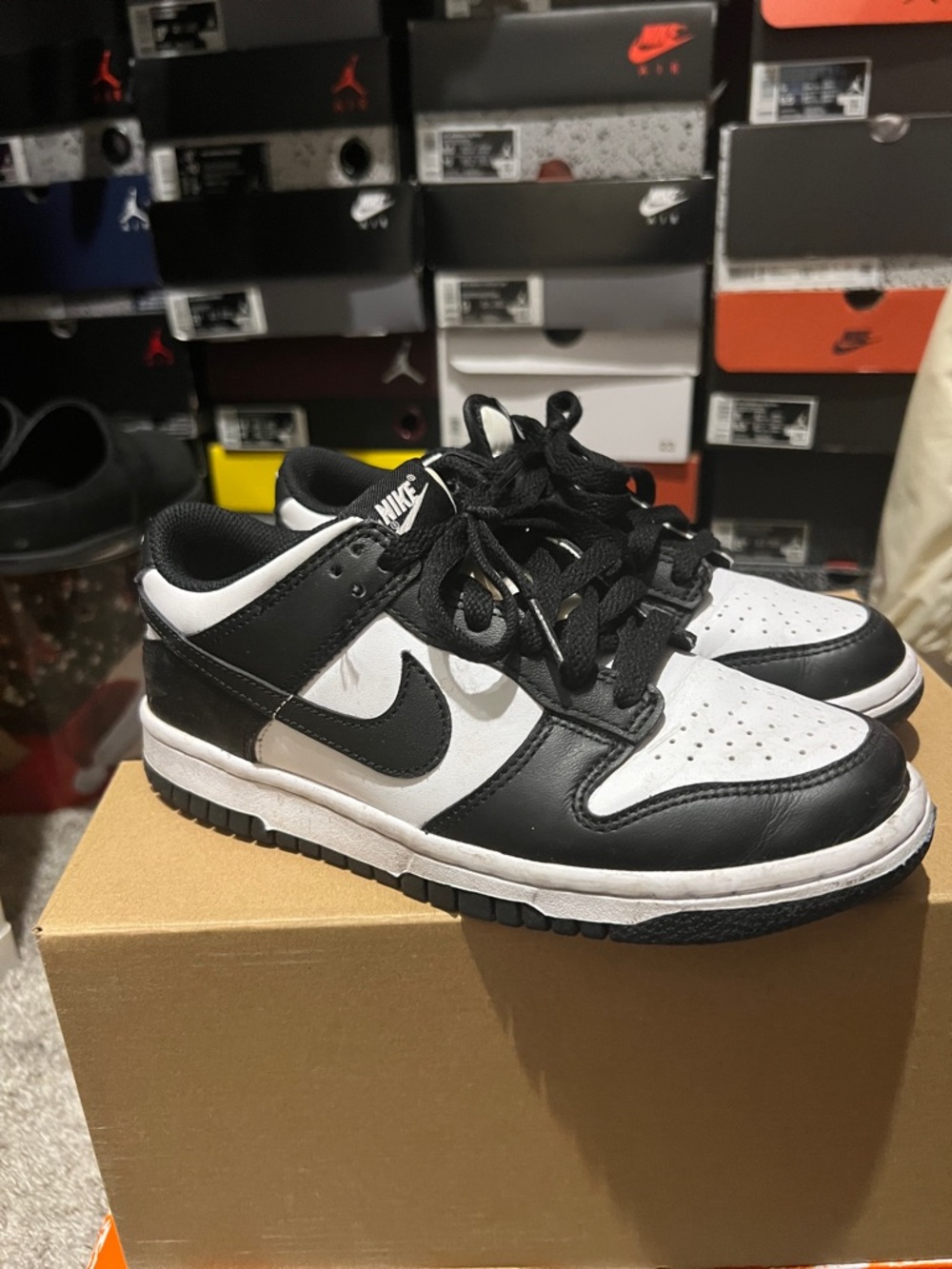 Nike Men’s Black and White Low-Top Dunk Sneakers
